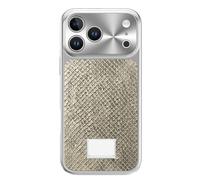 Magnetic Case For IPhone 17/17 Pro/17 Pro Max, Luxury Snake Pattern Leather Electroplated Case, All-inclusive Lens Protection Cover(Gold,17 ProMax)