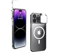 Magnetic Case with LED Selfie Light for iPhone 14 Pro Max Case Rechargeable Portable Phone Ring Light for Selfie, Makeup, Tiktok, Live Stream for Women Clear