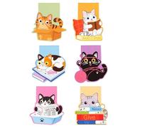 Magnetic Cat Bookmarks, Cute Paper Markers, for Journals Planners Reading Corners Students Teachers Readers at School or Libraries a Stylish Way to Mark Pages with Charm