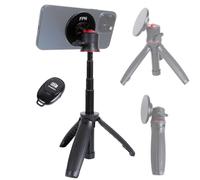 Magnetic Cell Phone Tripod for MagSafe, Mini Extendable Selfie Stick and Tripod Stand with 360° Ball Head, Compatible with iPhone 16 15 Pro Max Plus 14 13 12 Series