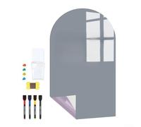 Magnetic Chalk Board, Magnetic Wall Decal Chalkboard for Children Writable and Magnetic Playroom Sticker with Chalk and Cleaning Cloth Educational Creative Fun(gray)