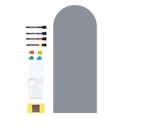 Magnetic Chalkboard 40 x 101cm Magnetic Arch Wall Decal Removable Self Adhesive Blackboard Wallpaper Peel and Stick Chalk Board for Home Playroom Classroom (Light Grey, Arch)