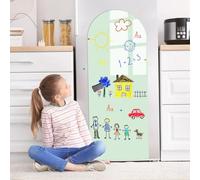 Magnetic Chalkboard 40 x 101cm Magnetic Arch Wall Decal Removable Self Adhesive Blackboard Wallpaper Peel and Stick Chalk Board for Home Playroom Classroom (Green, Arch)