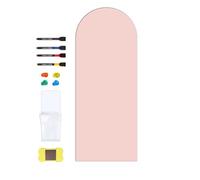 Magnetic Chalkboard 40 x 101cm Magnetic Arch Wall Decal Removable Self Adhesive Blackboard Wallpaper Peel and Stick Chalk Board for Home Playroom Classroom (Pink, Arch)