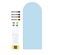 Magnetic Chalkboard 40 x 101cm Magnetic Arch Wall Decal Removable Self Adhesive Blackboard Wallpaper Peel and Stick Chalk Board for Home Playroom Classroom (Blue, Arch)