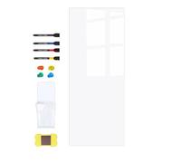 Magnetic Chalkboard 40 x 101cm Magnetic Arch Wall Decal Removable Self Adhesive Blackboard Wallpaper Peel and Stick Chalk Board for Home Playroom Classroom (White, Rectangle)