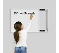 Magnetic Chalkboard Fuse Box Cover Cabinet, Writable Sliding Electrical Panel Cover Indoor, Solid-colored Breaker Box Cover Decorative Wall(White B,24x20in/60x50cm)
