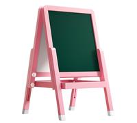 Magnetic Chalkboard & Whiteboard Art Easel Kids Adjustable Standing Art Easel for Toddler, Wooden Painting Easel Drawing Pads for Kids, Colorful Doodle Board for Kids Educational and Learning Toy Gift