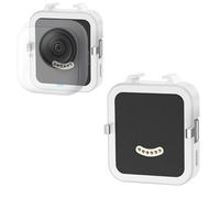 Magnetic Charging Base for Insta360 Go Ultra, Rechargable Charging Dock Fast Charger Station with Cold Shoe Mount and 1/4" Thread Mount (White/Built-in 500mAh Battery)