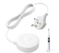 Magnetic Charging Base for IO7 IO8 IO9 Series Electric Toothbrush Magnetic Power Charger Compatible with B-raun IO 3768 Model Series 7 Series 8 Series 9 UK Plug with IPX7 Waterproof Rating White