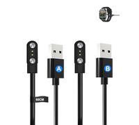 Magnetic Charging Cable for Most Smartwatches, yystao Universal 2 Pin 2.8 mm Magnetic USB Charging Cable, Type A/Type B (Pack of 2)