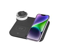 Magnetic Charging Station - ABS, 4 In 1 Fast Wireless Charger Dock for Multiple Devices | Advanced Chip Stable Connection, Portable Wireless Charging Hub for Smartphones, Earbuds, Smartwatch