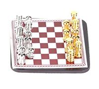 Magnetic Chess Doll House Mini Metal Chess Board Game Decoration Accessory for 1:12 Dollhouse