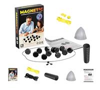 Magnetic Chess Game -20 Pieces Logic Training| Portable Magnet Stone Strategy Battle Set for Kids & Adults| Interactive Family Party Game with Storage Bag & Adjustable String -Educational Brain Teaser