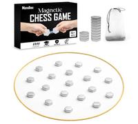 Magnetic Chess Game Board Games For Adults 20 Pcs - Black Magnet Fun Games For Adults - Travel Chess Set With String Enhance Logical Thinking Games For Party & Gathering & Family Fun