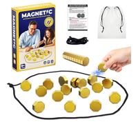 Magnetic Chess Game Educational Checkers Game Fun Strategy Games Portable Educational Toy Battle Chess with Magnetic Effect Family Gathering Party Supplies Yellow