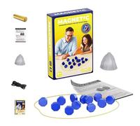 Magnetic Chess Game, Educational Chess Game Checkers Game with 20 Pieces Chess, Party Travel Camping Desktop Magnetic Strategy Chess, Family Educational Games for Kids and Adults (Blue)