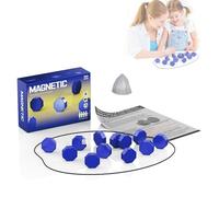 Magnetic Chess Game,Logic Training Magnet Game with String,Portable Magnetic Stones Game with 20 Pcs Chess, for Kids and Adults Family Gatherings & Travel (Blue A)