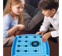 Magnetic Chess Game, Magnet Board Game, Magnetic Effect Chess Set Battle Chess, Educational Checkers Game, Portable Chess Board Party Supplies for Family Gathering Camping and Travel