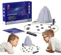 Magnetic Chess Game | Magnetic Effect Chess Set Battle Chess,Educational Checkers Game, Portable Chess Board Party Supplies for Family Gathering and Travel (A)