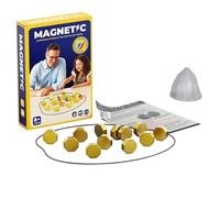 Magnetic Chess Game, Magnetic Stone Game with String Portable Table Top Magnet Strategy Games Logic Training Magnetics Chess Board Games Educational for Birthday Carnival Cosplay (yellow)