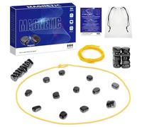 Magnetic Chess Game, Portable Educational Checkers Game, Battle Chess with Magnetic Effect, Family Party Supplies for Family Gathering and Travel