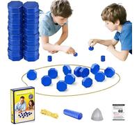 Magnetic Chess Game, Portable Educational Magnet Games, Checkers Game with 20 Pieces Chess, Family Party Supplies for Family Gathering and Travel for Kids and Adults (Blue)