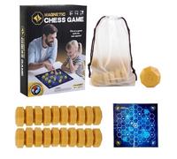 Magnetic Chess Game, Portable Magnet Skill Game with String & 20 Magnets & Carrying Bag,Exciting Educational Strategy Travel Games for Kids & Adults, Family Party, Camping, Christmas