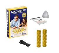 Magnetic Chess Game Portable Magnet Stone Games with String Party Travel Camping Desktop Magnetic Strategy Chess Family Educational Games for Kids and Adults