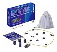 Magnetic Chess Game Stones, Magnetic Stones Game with String, Family Educational Games Includes 1 Rope 20 Magnets & Carrying Bag Portable Magnet for Kids and Adult Gathering and Travel