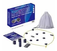 Magnetic Chess Game with 20 Magnetic Pieces & String, Educational Chess Game, Logic Training Board Games, for Picnic Home New Year Birthday Party(Black B)