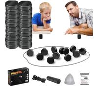 Magnetic Chess Game with Stones, Fun Strategy Game for Kids and Adults Magnetic Chess Game Set with 20 Stones & Rope Educational Training Board Games for Kids