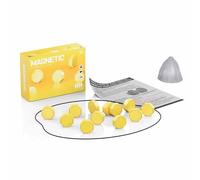 Magnetic Chess Game with String & 20 Magnetic Stone, Magnetic Chess Game-Logic Training Board Game for Kids, for Family Party, Camping, Christmas(Yellow B)