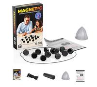 Magnetic Chess Games, Hues and Cues Board Game, for Family & Party & Travel & Camping, Puzzle Strategy Games, Gifts for Smart Kids 20 pieces in black