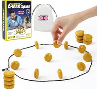 Magnetic Chess Set Battle Chess with Magnetic Effect, Magnet Games with Stones, Educational Chess Game Checkers Game, Portable Chess Board Party Supplies for Family Gathering and Travel (Yellow)
