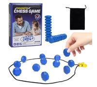 Magnetic Chess Set - Battle Chess with Magnetic Effect,Portable Educational Chess Game,Chess Board Party Supplies for Family Gathering and Travel (blue)