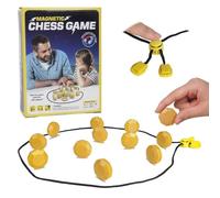Magnetic Chess Set - Battle Chess with Magnetic Effect,Portable Educational Chess Game,Chess Board Party Supplies for Family Gathering and Travel (yellow)