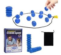 Magnetic Chess Set, Battle Magnetic Chess Game Stones Set, Battle Chess with Magnetic Effect, Educational Chessgame Checkers Game, 20 Magnetic Pieces Party Supplies for Family Gathering (Blue)