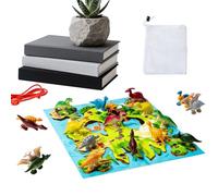 Magnetic Chess Set, Portable Puzzle Fun Activities, Chess Game with String & Dinosaur Stones, for Picnic Tabletop Gathering Kids Adults Teens Family 2-Player Group Play