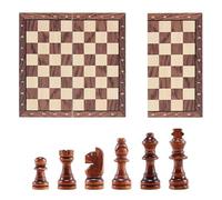 Magnetic Chess Set - Travel Board Game, Educational Wooden Chess and Draughts for Adults & Kids, for Beginners - 29cm x 29cm
