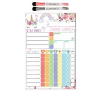Magnetic Chore Chart, 20x30cm Student Weekly Planner Whiteboard Calendar | Dry Erase PET Household Schedule 150g, Self Discipline Habit Cultivation Wall Graphic For Kids Daily Task Achievement Rewards
