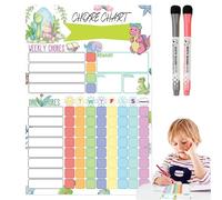 Magnetic Chore Chart, 20x30cm Student Weekly Planner Whiteboard Calendar | Dry Erase PET Household Schedule 150g, Self Discipline Habit Cultivation Wall Graphic For Kids Daily Task Achievement Rewards