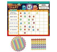 Magnetic Chore Chart for Kids - Reward Chart | Magnetica Large Magnetic Monitor for Daily Routine and Behavior - Reusable Whiteboard with Management Stickers
