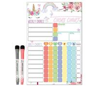 Magnetic Chore Chart - Weekly Visual Schedule, Dry Erase Behavior Planner, Refrigerator Reward Display | Children Organization Tool, Educational Routine Tracker, Responsibility Management for Kids