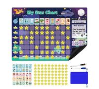 Magnetic Chore Charts, Kids Responsibility Board, 16.93x12.01in Daily Task Tracker with Markers, Magnetic Rewards Chart for Boys and Girls, Home Learning Organizer