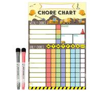 Magnetic Chores Chart - Dry Erase Behavior Charts, Reward Charts Children | Weekly Visual Schedule Chart with 2 Markers, Magnetic Refrigerator Calendar Reward Chart for Kids Behavior, Daily Chores