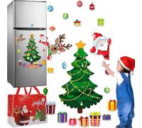 Magnetic Christmas Tree For Refrigerator, Christmas Refrigerator Magnets, Magnetic Christmas Tree for Kids, Adding Christmas Spirit to Your Kitchen & Fun for the Kids (B)