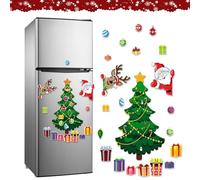 Magnetic Christmas Tree For Refrigerator, Christmas Themed Magnetic Sticker, Magnetic Christmas Tree For Kids, Christmas Magnets For Fridge Metal Door Decorations (A)