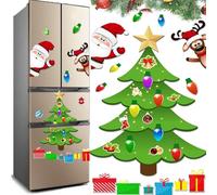 Magnetic Christmas Tree for Refrigerator - Christmas Tree Magnets for Fridge - Themed Magnetic Sticker (B)