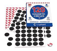 Magnetic Circles, 120 Pieces Magnet Circles (Diameter 0.8’” x 0.08”) on 4 Tape Sheets, with 3M Strong Adhesive Backing. Perfect for DIY, Art Projects, whiteboards & Fridge Organization